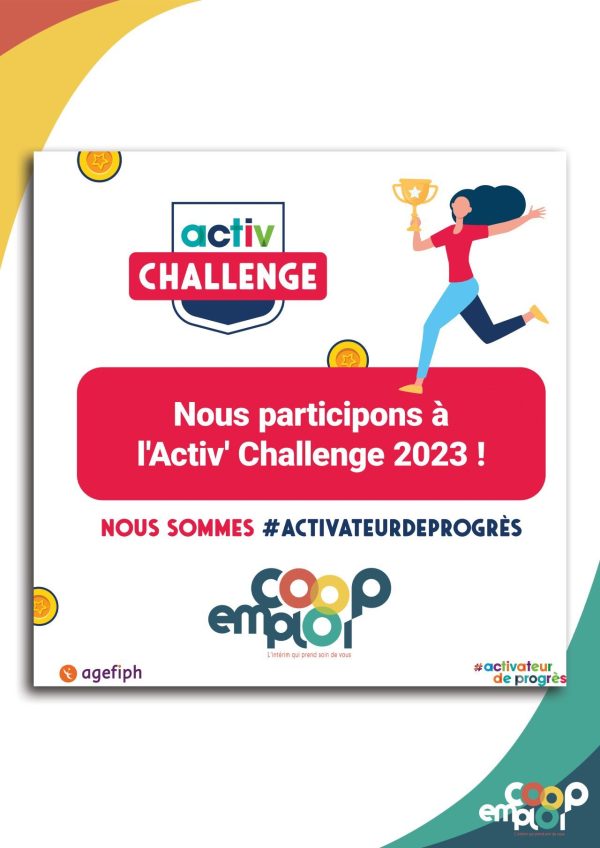 Coopemploi annonce sa participation à l'Activ'Challenge